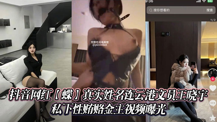 抖音网红蝶真实姓名连云港文员王晓宇私下性贿赂金主视频曝光封面
