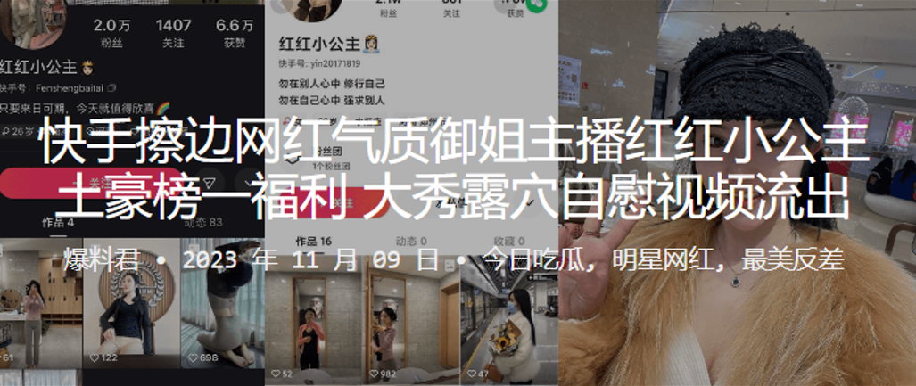 快手网红御姐主播榜一福利大秀露的穴自慰视频流出封面