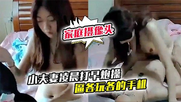 家庭摄像头破解小夫妻凌晨打早炮操逼各玩各的手.机最后冲刺貌似操爽了封面