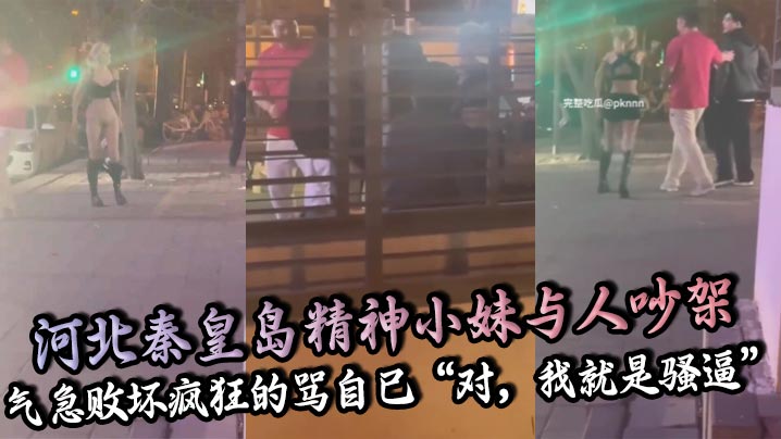 河北秦皇岛精神小妹与人吵架气急败坏疯狂的骂自己对.我就是骚逼还脱裤子露逼让对方来操封面