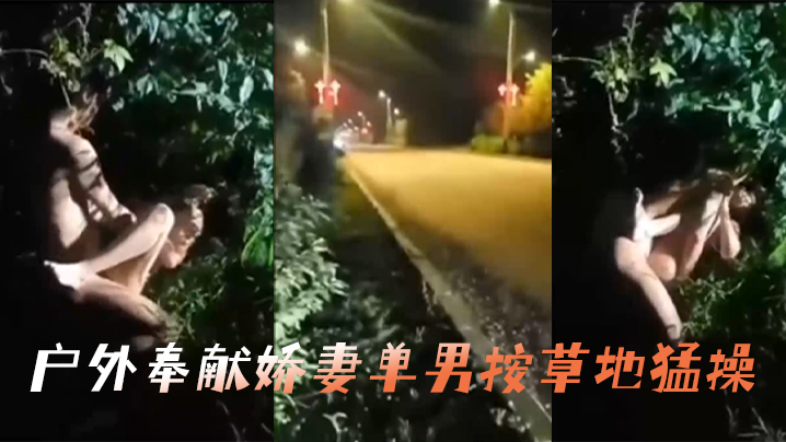户外奉献娇妻单男按草地猛操.封面